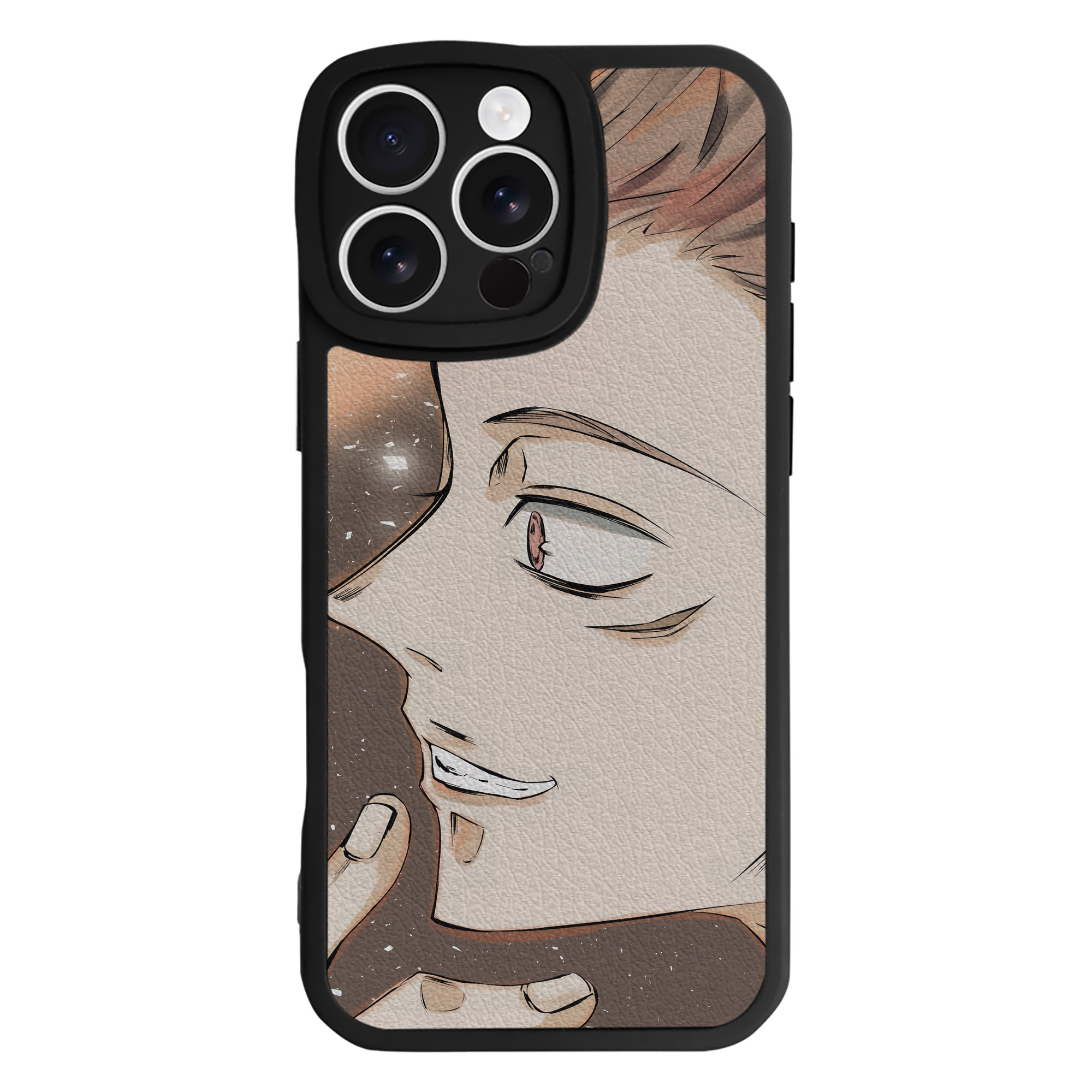 （画像用） 呪術廻戦 Jujutsu Kaisen 【iPhone 16シリーズ対応】シリコンスマホケース（レザー調） 材質：シリコン